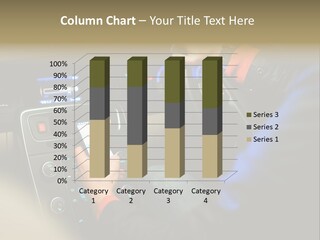 A Person Using A Cell Phone While Driving A Car PowerPoint Template