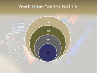 A Person Using A Cell Phone While Driving A Car PowerPoint Template