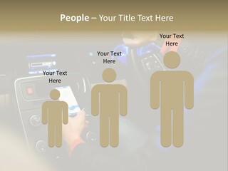 A Person Using A Cell Phone While Driving A Car PowerPoint Template