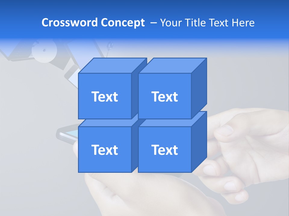 A Person Holding A Cell Phone With A Shopping Cart Coming Out Of It PowerPoint Template
