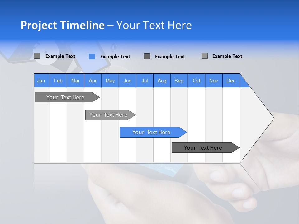 A Person Holding A Cell Phone With A Shopping Cart Coming Out Of It PowerPoint Template