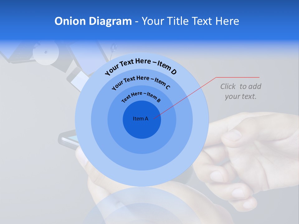 A Person Holding A Cell Phone With A Shopping Cart Coming Out Of It PowerPoint Template