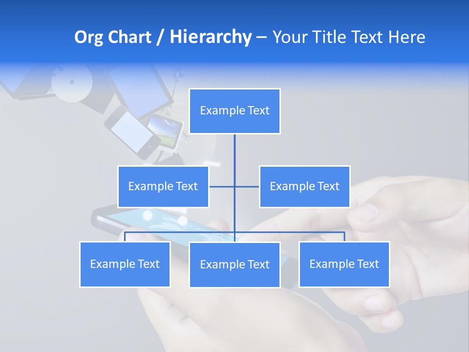 A Person Holding A Cell Phone With A Shopping Cart Coming Out Of It PowerPoint Template