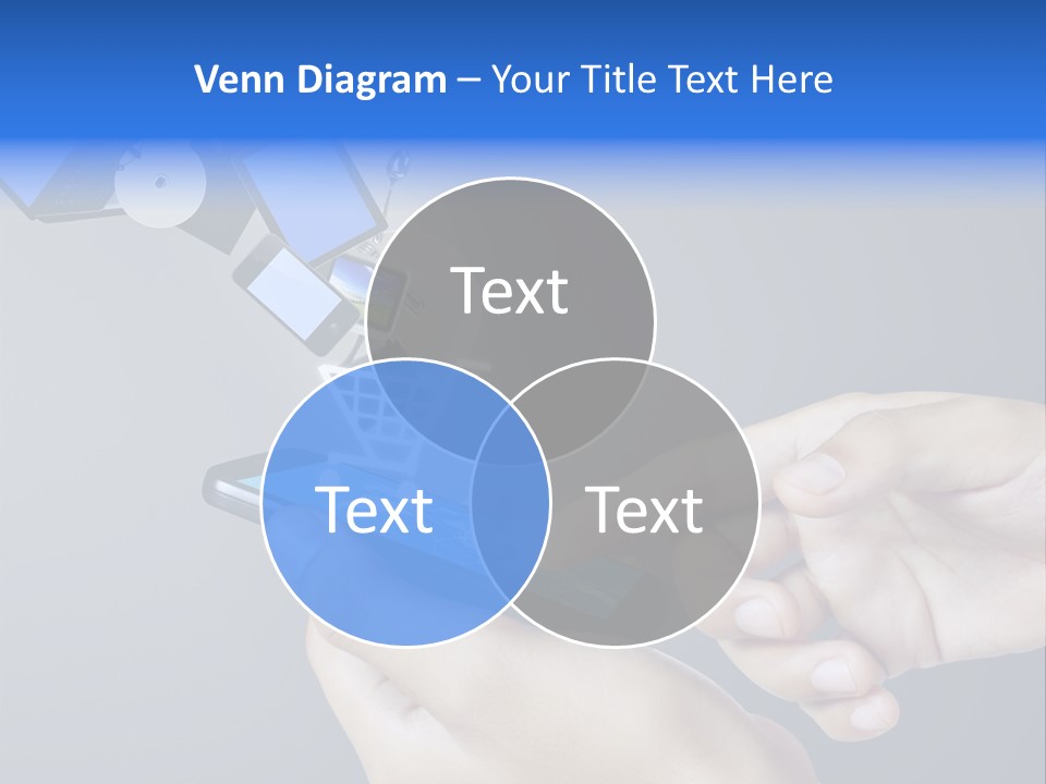 A Person Holding A Cell Phone With A Shopping Cart Coming Out Of It PowerPoint Template