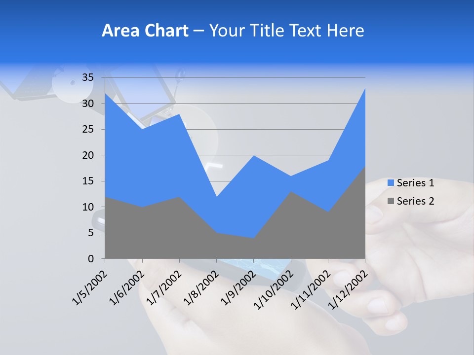 A Person Holding A Cell Phone With A Shopping Cart Coming Out Of It PowerPoint Template