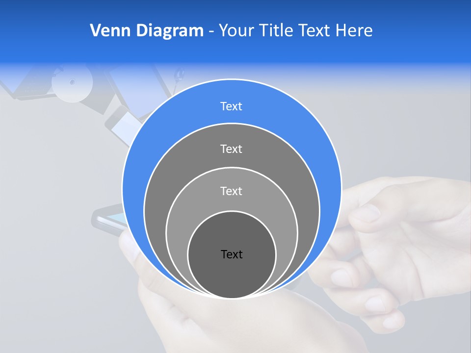 A Person Holding A Cell Phone With A Shopping Cart Coming Out Of It PowerPoint Template