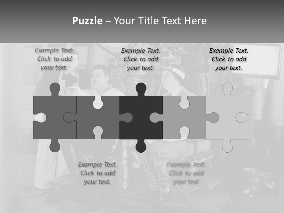 A Group Of People Sitting Around Each Other PowerPoint Template