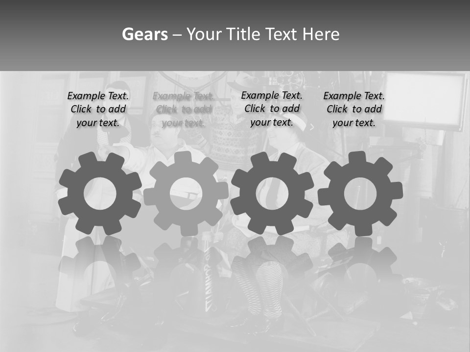 A Group Of People Sitting Around Each Other PowerPoint Template