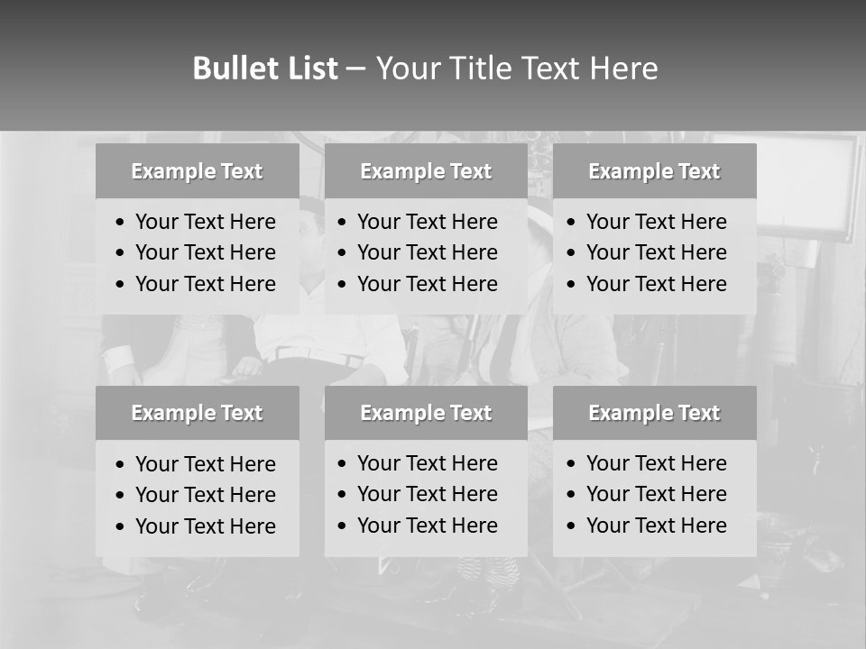 A Group Of People Sitting Around Each Other PowerPoint Template