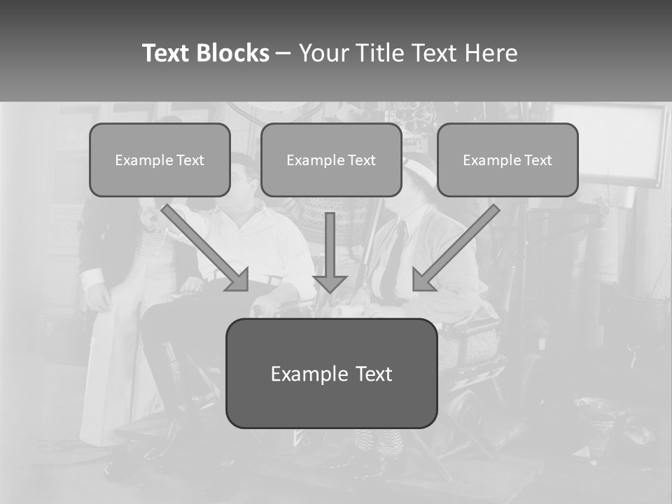 A Group Of People Sitting Around Each Other PowerPoint Template