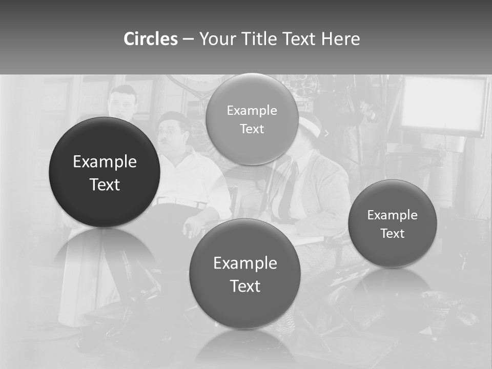 A Group Of People Sitting Around Each Other PowerPoint Template