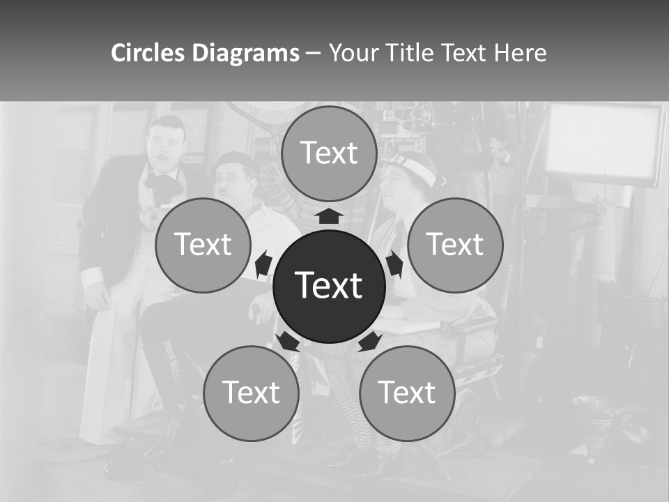 A Group Of People Sitting Around Each Other PowerPoint Template