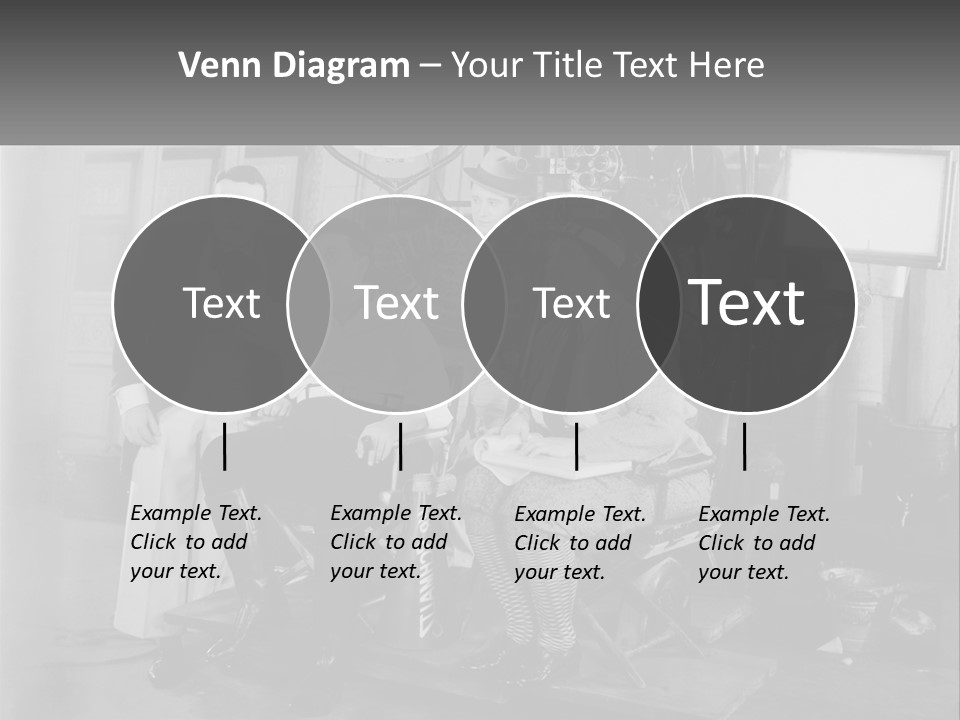 A Group Of People Sitting Around Each Other PowerPoint Template