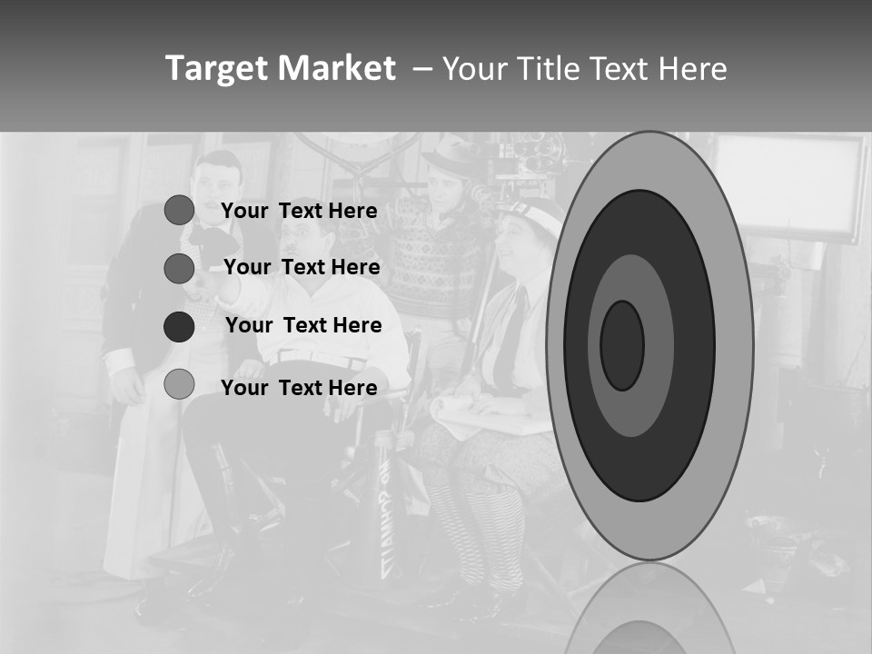 A Group Of People Sitting Around Each Other PowerPoint Template