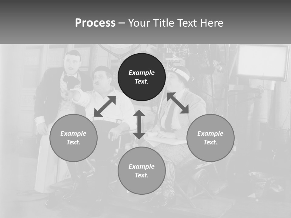 A Group Of People Sitting Around Each Other PowerPoint Template