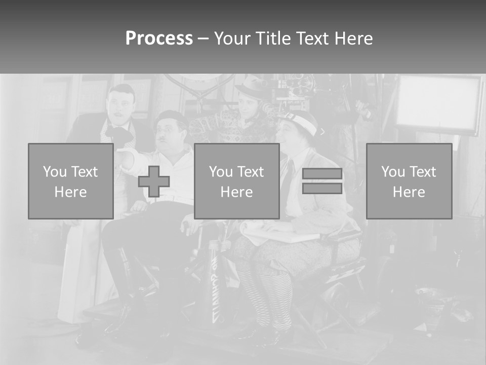 A Group Of People Sitting Around Each Other PowerPoint Template