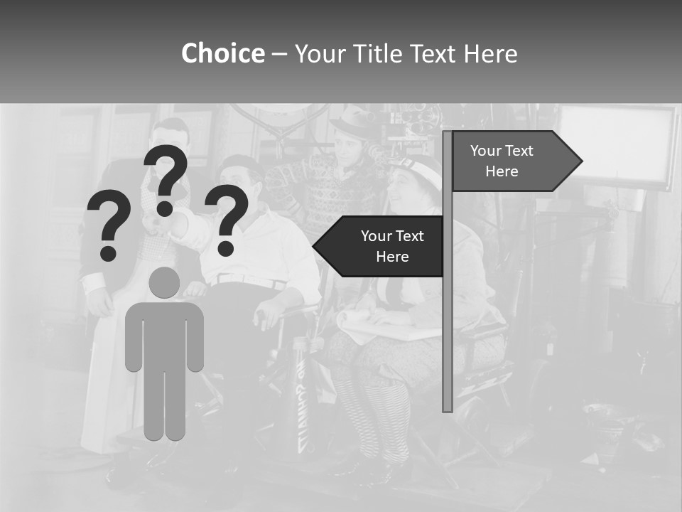 A Group Of People Sitting Around Each Other PowerPoint Template