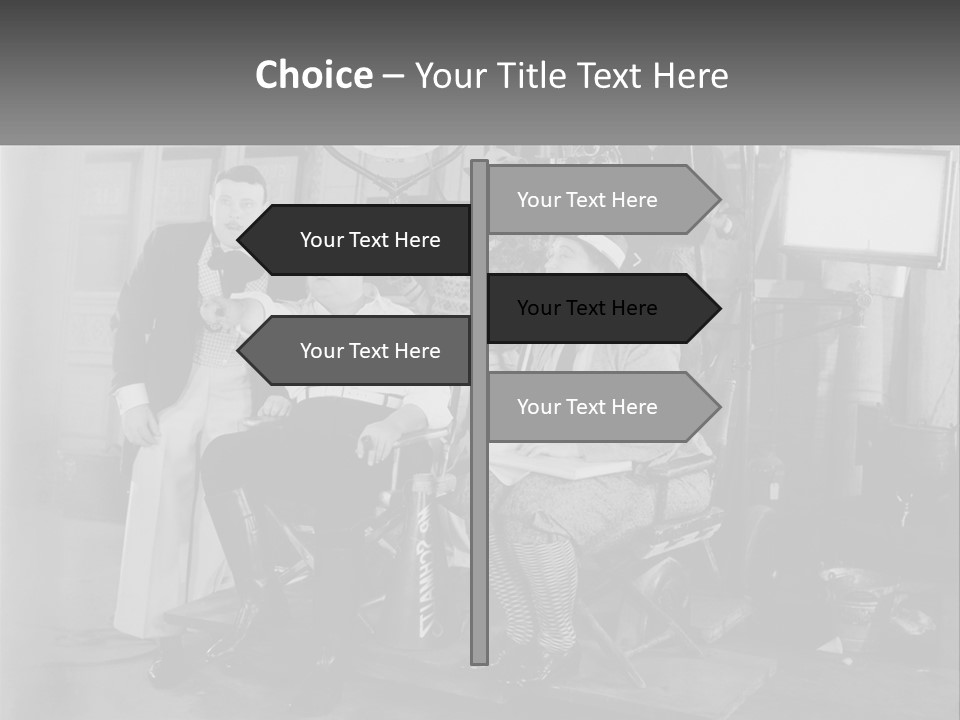 A Group Of People Sitting Around Each Other PowerPoint Template