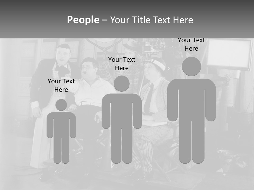 A Group Of People Sitting Around Each Other PowerPoint Template