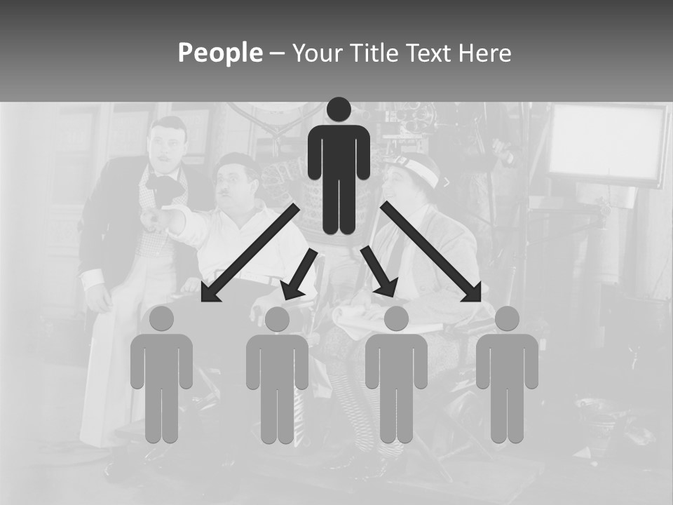 A Group Of People Sitting Around Each Other PowerPoint Template