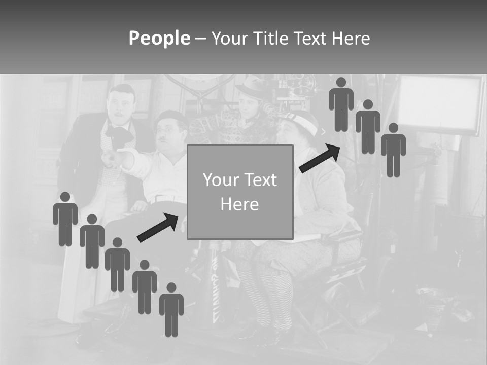 A Group Of People Sitting Around Each Other PowerPoint Template