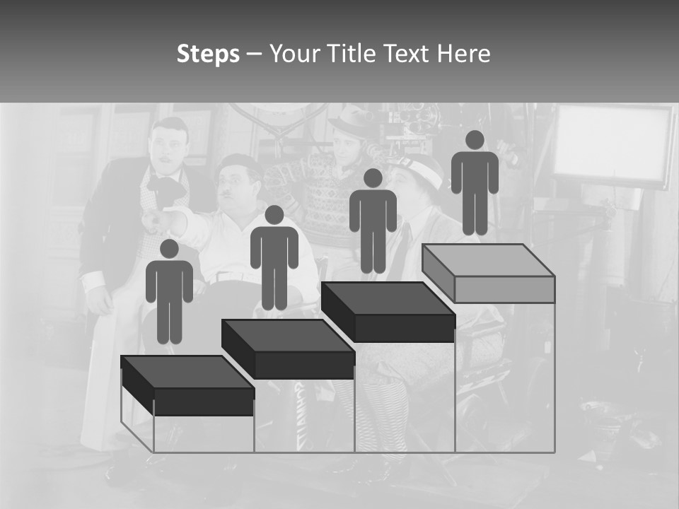 A Group Of People Sitting Around Each Other PowerPoint Template