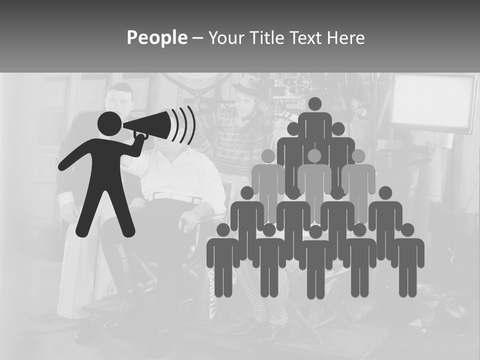 A Group Of People Sitting Around Each Other PowerPoint Template
