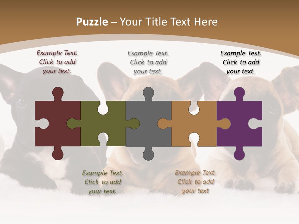 A Group Of Puppies Sitting Next To Each Other PowerPoint Template