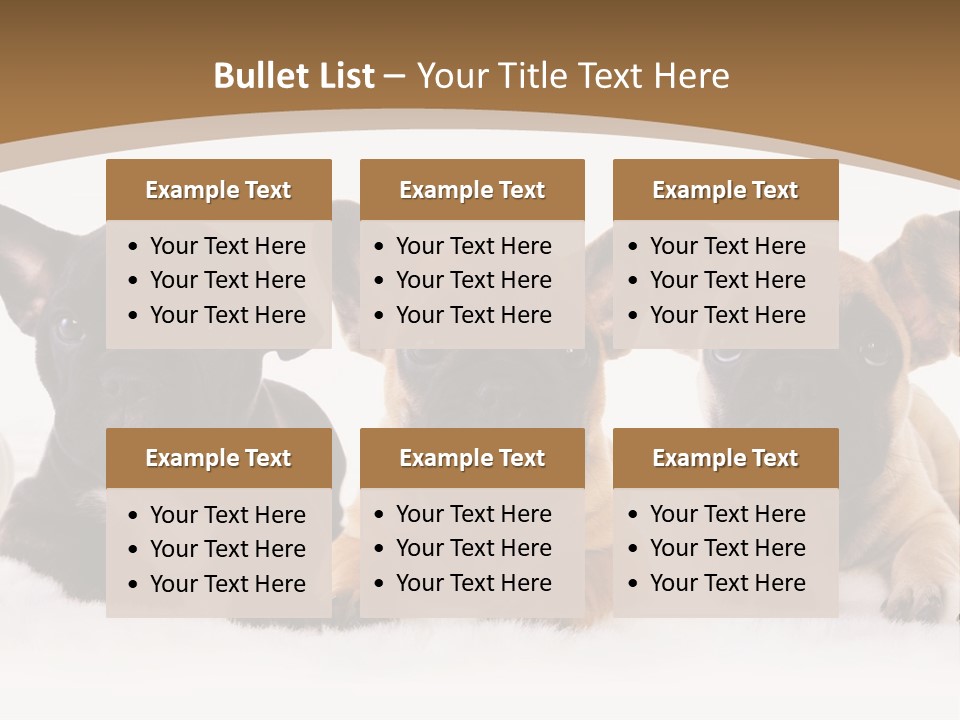 A Group Of Puppies Sitting Next To Each Other PowerPoint Template