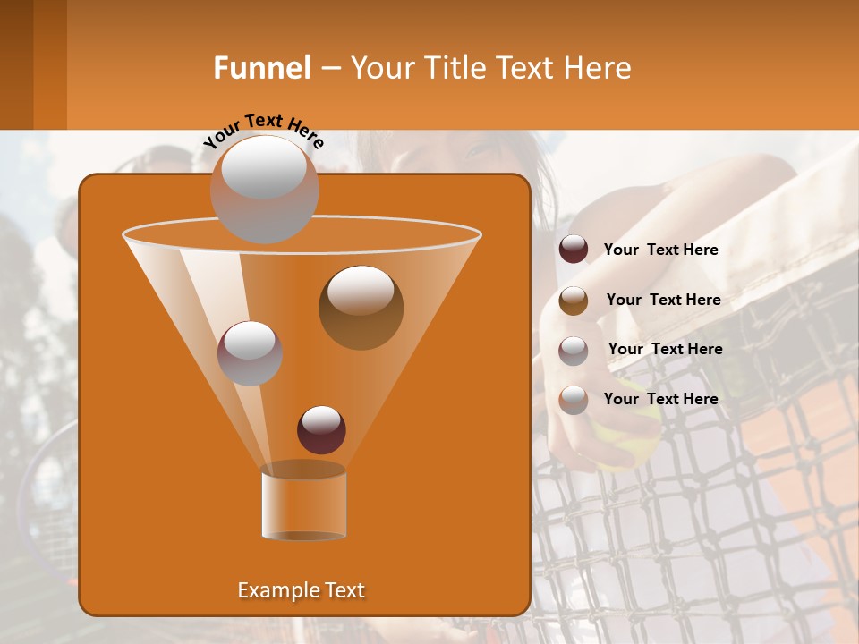A Group Of Children Holding Tennis Rackets On A Tennis Court PowerPoint Template
