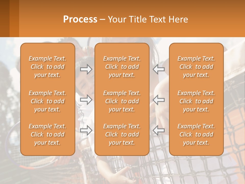 A Group Of Children Holding Tennis Rackets On A Tennis Court PowerPoint Template