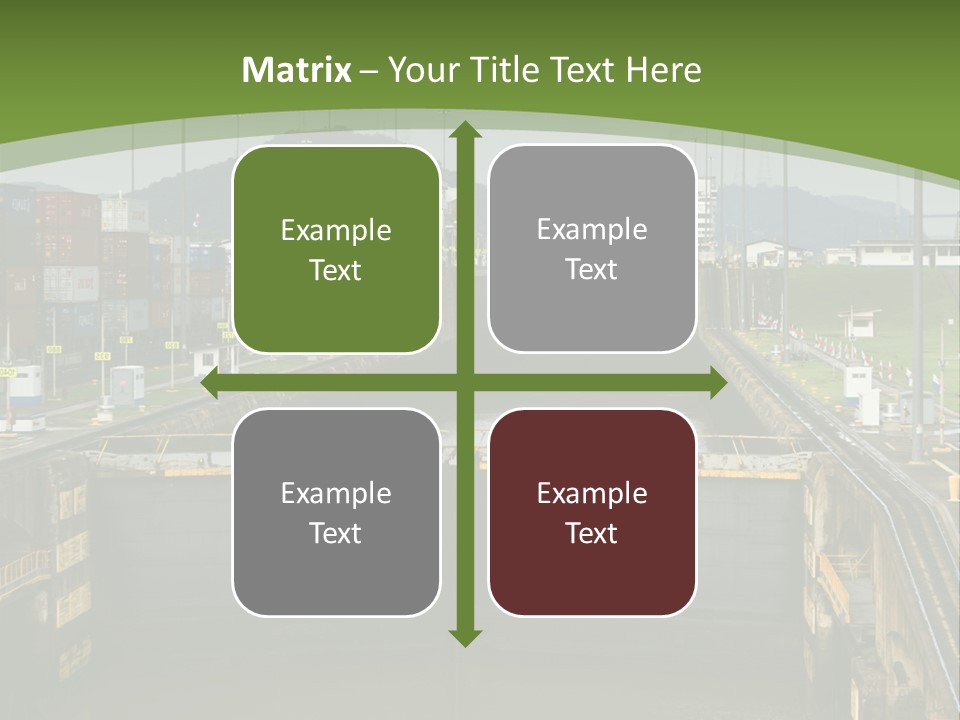A Large Body Of Water With A Bridge In The Middle Of It PowerPoint Template