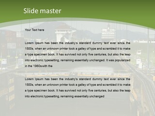 A Large Body Of Water With A Bridge In The Middle Of It PowerPoint Template