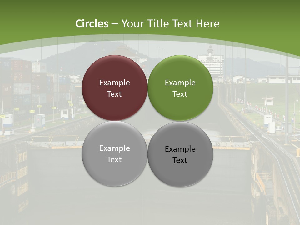 A Large Body Of Water With A Bridge In The Middle Of It PowerPoint Template