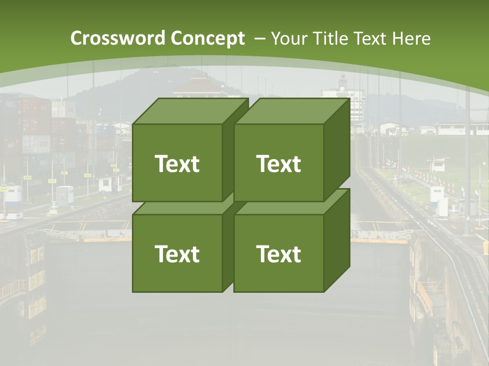 A Large Body Of Water With A Bridge In The Middle Of It PowerPoint Template