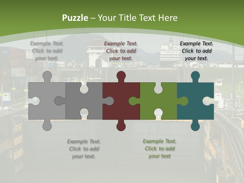 A Large Body Of Water With A Bridge In The Middle Of It PowerPoint Template