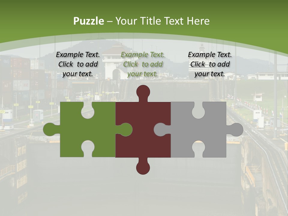 A Large Body Of Water With A Bridge In The Middle Of It PowerPoint Template