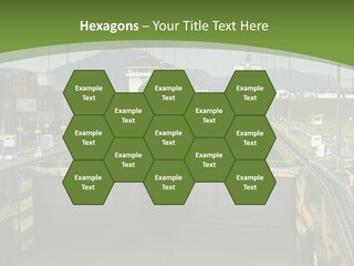 A Large Body Of Water With A Bridge In The Middle Of It PowerPoint Template