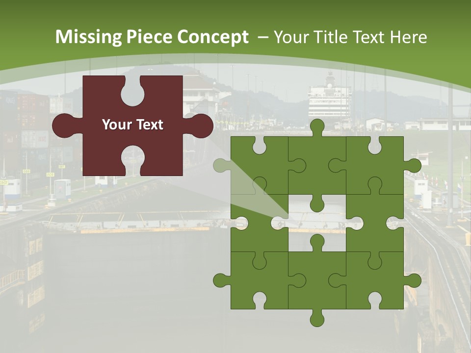 A Large Body Of Water With A Bridge In The Middle Of It PowerPoint Template