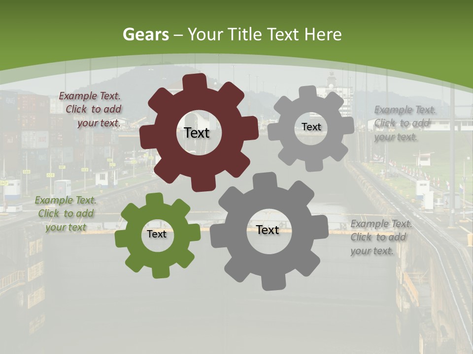 A Large Body Of Water With A Bridge In The Middle Of It PowerPoint Template