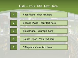 A Large Body Of Water With A Bridge In The Middle Of It PowerPoint Template