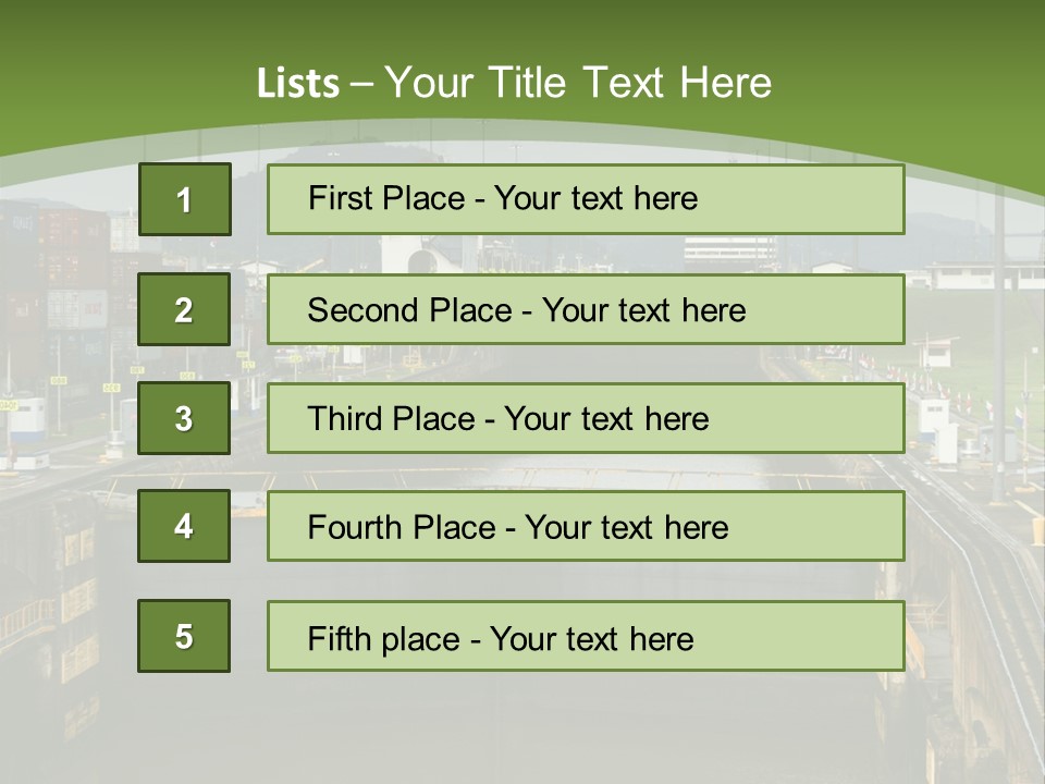 A Large Body Of Water With A Bridge In The Middle Of It PowerPoint Template