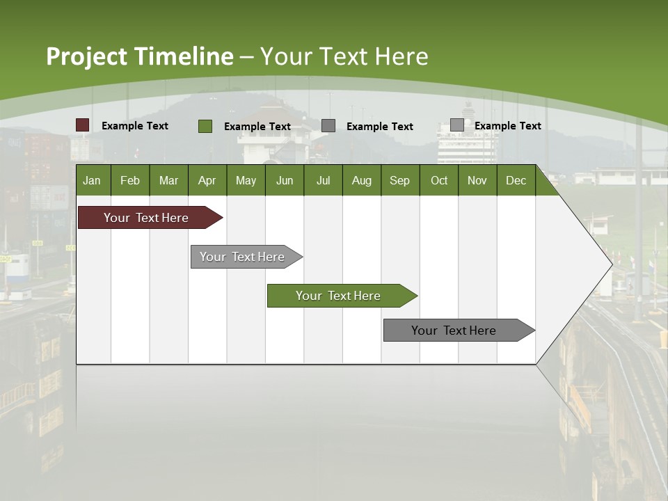 A Large Body Of Water With A Bridge In The Middle Of It PowerPoint Template