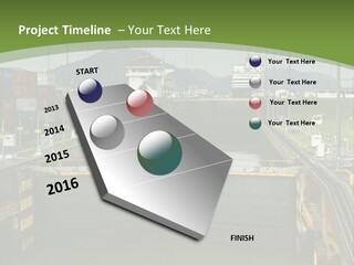 A Large Body Of Water With A Bridge In The Middle Of It PowerPoint Template