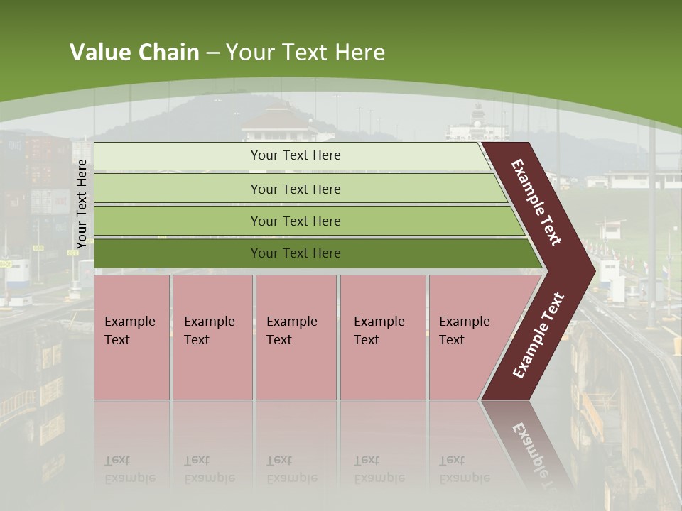 A Large Body Of Water With A Bridge In The Middle Of It PowerPoint Template