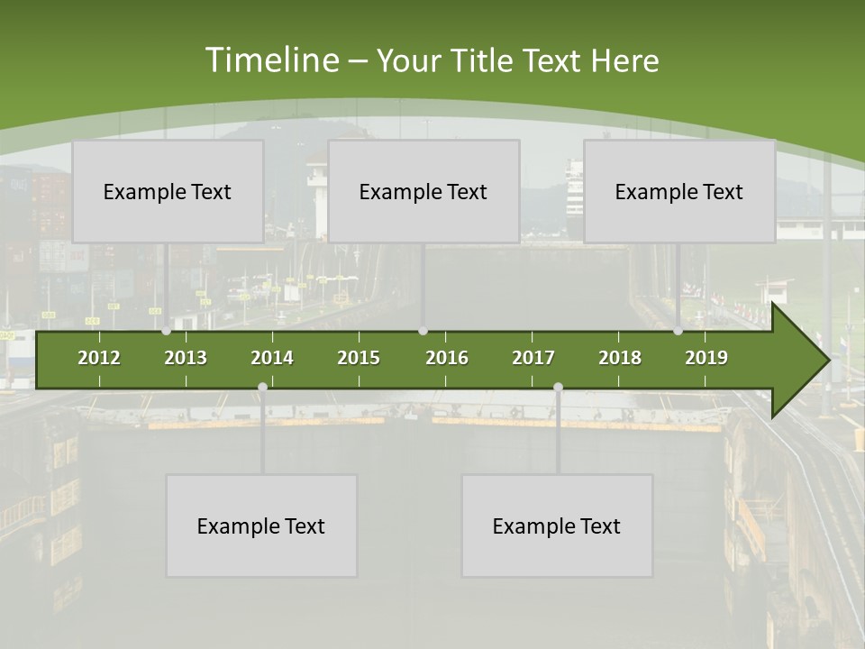 A Large Body Of Water With A Bridge In The Middle Of It PowerPoint Template