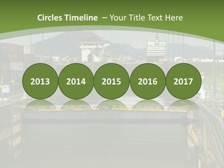 A Large Body Of Water With A Bridge In The Middle Of It PowerPoint Template