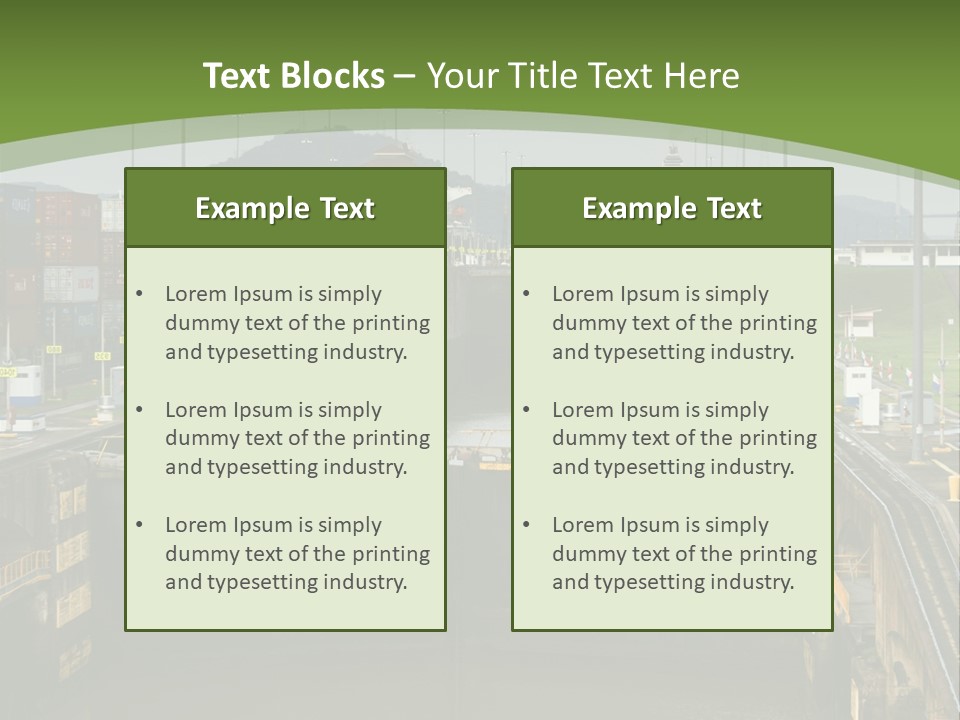 A Large Body Of Water With A Bridge In The Middle Of It PowerPoint Template