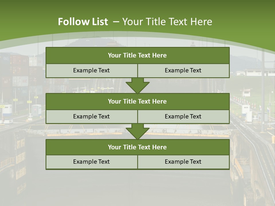 A Large Body Of Water With A Bridge In The Middle Of It PowerPoint Template