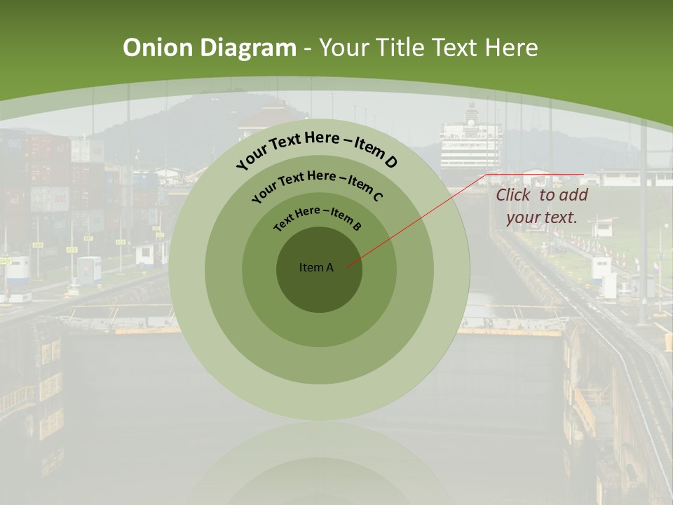 A Large Body Of Water With A Bridge In The Middle Of It PowerPoint Template